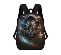 sinyumoney Galactic Tiger Portrait -5 Sac À Dos Pour Garçons Et Adolescents, Sacs À Dos Pour Filles, Sacs À Dos Pour Tout-petits, Sacs À Livres Pour L'école Primaire Et Le Collège 17inch