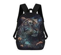 sinyumoney Galactic Tiger Portrait Sac À Dos Imprimé Pour Enfants, Sac D'école, Sac De Voyage Pour Adultes Et Enfants 17inch
