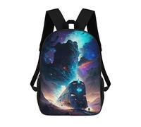 sinyumoney Galactic Train Journey Sac À Dos Scolaire Pour Enfants, Sac À Dos De Voyage Décontracté, Grand Sac À Dos Pour Garçons Et Filles 17inch