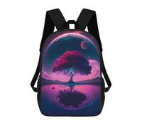 sinyumoney Galactic Tree Reflection Sac À Dos Scolaire Imprimé En 3D, Sac À Dos Décontracté Pour Enfants, Sac D'école Imprimé En 3D Pour Garçons, Primaire Et Collège 17inch