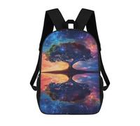 sinyumoney Galactic Tree Reflections Sacs À Dos, Sac À Dos Enfant, Sac D'école, Sac À Dos De Voyage Imprimé En 3D, Accessoire De Mode, Sac À Dos Imperméable Pour Enfants 17inch