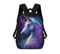 sinyumoney Galactic Unicorn Art Print -1 Sacs À Dos Tendance Imprimés En 3D 17inch Sac D'école Décontracté Pour Enfants, Garçons, Élèves Du Primaire Et Du Collège