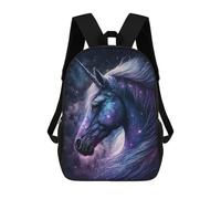 sinyumoney Galactic Unicorn Fantasy Art Print -1 Sacs À Dos Tendance Imprimés En 3D 17inch Sac D'école Décontracté Pour Enfants, Garçons, Élèves Du Primaire Et Du Collège