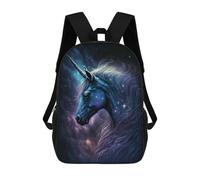sinyumoney Galactic Unicorn Fantasy Art Print Sacs À Dos Pour Enfants, Sac À Dos Scolaire Imprimé En 3D Pour Enfants, Sac À Dos De Voyage, Sac À Livres Pour Enfants 17inch Sac D'école