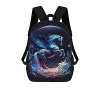 sinyumoney Galactic Unicorn Fantasy Sac À Dos Scolaire Enfant Tendance Et Décontracté, Sac À Dos Imprimé En 3D Pour Garçon, Grand Sac À Dos 17inch