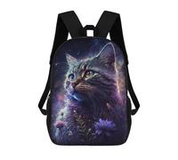 sinyumoney Galactic Whiskered Wonder Sacs À Dos Imprimés En 3D Pour Enfants 17inch Sacs À Dos Tendance Et Décontractés Pour La Journée, Sacs De Voyage, Sacs À Dos D'extérieur Pour Garçons Et Filles