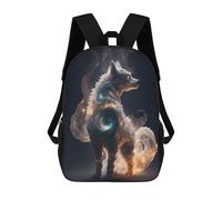 sinyumoney Galactic Wolf Cosmic Artwork Sacs À Dos Pour Enfants, Cartables Imprimés En 3D, Sacs À Dos Pour Élèves Du Primaire Et Du Collège (garçons Et Filles) 17inch