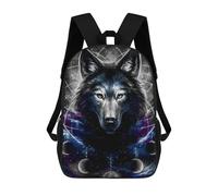 sinyumoney Galactic Wolf Dreamscape Sac À Dos Imprimé Pour Enfants, Sac D'école, Sac De Voyage Pour Adultes Et Enfants 17inch