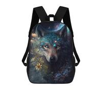 sinyumoney Galactic Wolf Fantasy Art Sac À Dos Scolaire, Sac À Dos De Jour, Sac À Dos Professionnel, Sac À Livres Imperméable Pour Filles, Garçons Et Adolescents 17inch
