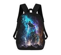 sinyumoney Galactic Wolf Howling -2 Sac À Dos Imprimé En 3D, Sac D'école Décontracté Et Tendance Pour Enfants, Sac D'école Pour Garçons, Collégiens 17inch