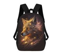 sinyumoney Galactic Wolf Portrait -12 Sac À Dos Scolaire Enfant Tendance Et Décontracté, Sac À Dos Imprimé En 3D Pour Garçon, Grand Sac À Dos 17inch