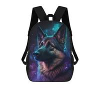 sinyumoney Galactic Wolf Portrait -18 Sac À Dos Scolaire, Sac De Voyage, Sac À Dos Universitaire Pour Garçons/filles/adolescents 17inch
