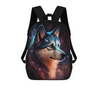 sinyumoney Galactic Wolf Portrait-49 Sacs À Dos 17 Pouces Pour Enfants, Sacs D'école Imprimés En 3D Pour Élèves Du Primaire Et Du Collège, Garçons Et Filles