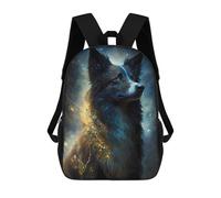 sinyumoney Galactic Wolf Spirit Sac À Dos Enfant, Cartable Imprimé En 3D Pour Garçons Et Adolescents 17inch