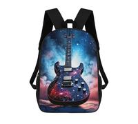 sinyumoney Galaxy Electric Guitar Artwork Sac À Dos Enfant, Sac D'école, Sac À Dos Imprimé 3D Avec Motif De Dessin Animé, Grande Capacité, Pour Garçons Et Filles 17inch