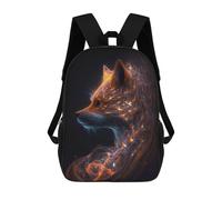 sinyumoney Galaxy Fox Animal Sacs À Dos 17 Pouces Pour Enfants, Sacs D'école Imprimés En 3D Pour Élèves Du Primaire Et Du Collège, Garçons Et Filles
