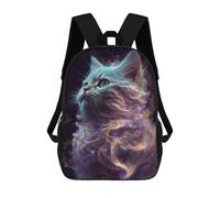 sinyumoney Galaxy Kitten White Cat Sac À Dos Scolaire Pour Filles Et Garçons, Grande Capacité, Léger, Pour Enfants Et Étudiants 17inch