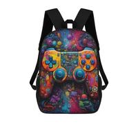 sinyumoney Game Controller Artwork Sac À Dos Imprimé En 3D, Sac D'école Décontracté Et Tendance Pour Enfants, Sac D'école Pour Garçons, Collégiens 17inch
