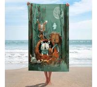 sinyumoney Gardiens des citrouilles - Protecteurs de la forêt d'halloween Serviettes de Plage lavables GSM Ultra Douces, Motif Objectif, 130 cm x 80 cm