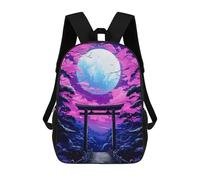 sinyumoney Gate Japan Moon Night Sacs À Dos Pour Enfants, Cartables Imprimés En 3D, Sacs À Dos Pour Élèves Du Primaire Et Du Collège (garçons Et Filles) 17inch