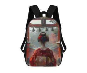 sinyumoney Geisha Japanese Torii Gate Sac À Dos Scolaire, Sac À Dos Pour Garçons Et Adolescents, Cadeau, Sac À Dos Imprimé En 3D, Sac À Dos Scolaire, Sac À Livres 17inch