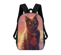 sinyumoney Gentleman Cat Sac À Dos Scolaire Pour Filles Et Garçons, Grande Capacité, Léger, Pour Enfants Et Étudiants 17inch