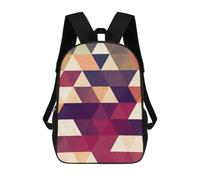 sinyumoney Geometric Art 6 Sac À Dos Scolaire Pour Filles Et Garçons, Grande Capacité, Léger, Pour Enfants Et Étudiants 17inch