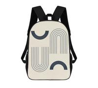 sinyumoney Geometric Shapes 01 Sacs À Dos Scolaires Pour Enfants, Sac D'école Imprimé En 3D Pour Garçons, Élèves Du Primaire Et Du Collège 17inch