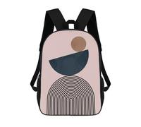 sinyumoney Geometric Shapes 8 Sac À Dos Scolaire Pour Adolescents, Imprimé En 3D, Ajustable, À Poches Tendance, Pour Enfants, Garçons, Filles, Étudiants Et Adolescents 17inch