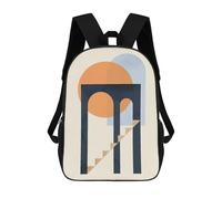 sinyumoney Geometric Shapes A Sac À Dos, Cartable Imprimé En 3D, Sac À Goûter, Sac À Dos De Voyage, Sac À Dos Entre Amis, Sac À Dos Scolaire Pour Filles Et Garçons 17inch