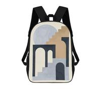 sinyumoney Geometric Shapes H Sacs À Dos Imprimés En 3D Pour Enfants, Sacs D'école Tendance Pour Garçons, Sacs De Voyage, Sacs Scolaires Pour Élèves Du Primaire 17inch