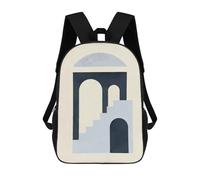 sinyumoney Geometric Shapes M Sac À Dos Scolaire Pour Enfants Imprimé En 3D, Idéal Pour Les Voyages Et Les Lectures, Pour Les Garçons Et Les Élèves Du Primaire 17inch