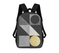 sinyumoney Geometry XV Sac À Dos Enfant, Cartable Imprimé En 3D Pour Garçons Et Adolescents 17inch