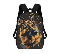sinyumoney German Shepherd Art Print -2 Sacs À Dos Pour Enfants 17inch Sac À Dos Scolaire, Sac D'école Imprimé En 3D Pour Garçons, Élèves Du Primaire Et Du Collège