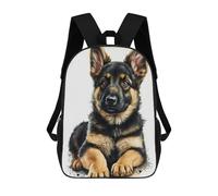 sinyumoney German Shepherd Dog 03 Sac À Dos Scolaire Enfant Tendance Et Décontracté, Sac À Dos Imprimé En 3D Pour Garçon, Grand Sac À Dos 17inch