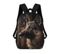 sinyumoney German Shepherd Dog Portrait-1 Sacs À Dos Pour Enfants 17inch Sac À Dos Scolaire, Sac D'école Imprimé En 3D Pour Garçons, Élèves Du Primaire Et Du Collège