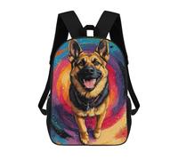 sinyumoney German Shepherd Galaxy Sac À Dos Scolaire Imprimé En 3D, Sac À Dos Tendance Pour Enfants, Sac À Dos Pour Garçons, Élèves Du Collège 17inch