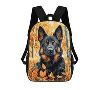 sinyumoney German Shepherd in Autumn Sacs À Dos Pour Enfants, Sac À Dos Scolaire Imprimé En 3D Pour Enfants, Sac À Dos De Voyage, Sac À Livres Pour Enfants 17inch Sac D'école