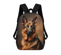 sinyumoney German Shepherd Portrait Sacs À Dos Imprimés En 3D Pour Enfants 17inch Sacs À Dos Tendance Et Décontractés Pour La Journée, Sacs De Voyage, Sacs À Dos D'extérieur Pour Garçons Et Filles