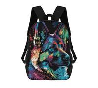 sinyumoney German Shepherd Style 3 Sac À Dos Enfant, Cartable Imprimé En 3D Pour Garçons Et Adolescents 17inch