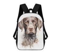 sinyumoney German Shorthaired Dog Sac À Dos Scolaire Imprimé En 3D, Sac À Dos Décontracté Pour Enfants, Sac D'école Imprimé En 3D Pour Garçons, Primaire Et Collège 17inch