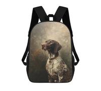 sinyumoney German Shorthaired Pointer Painting-1 Sacs À Dos 17 Pouces Pour Enfants, Sacs D'école Imprimés En 3D Pour Élèves Du Primaire Et Du Collège, Garçons Et Filles