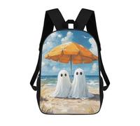 sinyumoney Ghost Couple on The Beach Sac À Dos Enfant, Cartable Pour Garçons Et Adolescents, Sac À Dos De Voyage, Sac À Dos Scolaire, Sac À Livres 17inch
