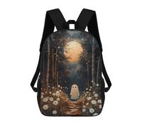 sinyumoney Ghost in The Forest Sac À Dos Scolaire Pour Enfants 17 Pouces, Sac À Dos Décontracté Pour Les Voyages, Grand Sac À Dos De Jour Pour Garçons Et Filles 17inch