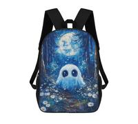 sinyumoney Ghost in The Moonlight Forest Sac À Dos Imprimé En 3D Pour Enfants, Sac À Dos Scolaire, Sac À Dos De Voyage Pour Enfants, Sac À Livres Grande Capacité, Sac À Dos Pour Enfants 17inch