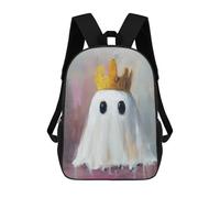 sinyumoney Ghost King Crown Painting Sacs À Dos Tendance Imprimés En 3D 17inch Sac D'école Décontracté Pour Enfants, Garçons, Élèves Du Primaire Et Du Collège
