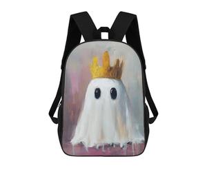 sinyumoney Ghost King Crown Painting Sacs À Dos Tendance Imprimés En 3D 17inch Sac D'école Décontracté Pour Enfants, Garçons, Élèves Du Primaire Et Du Collège