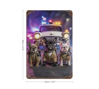 sinyumoney Ghostbusters Dogs in Action Panneaux Métalliques Humoristiques Pour Bars, Avertissements, Bureaux À Domicile11.8 x7.9