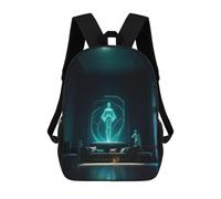 sinyumoney Ghostly Glow in The Living Room Sacs À Dos, Sac À Dos Enfant, Sac D'école, Sac À Dos De Voyage Imprimé En 3D, Accessoire De Mode, Sac À Dos Imperméable Pour Enfants 17inch