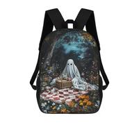 sinyumoney Ghostly Picnic in The Woods Sacs À Dos Décontractés Pour Enfants, Sacs D'école Pour Adolescents, Filles Et Garçons, Sacs À Dos Pour Livres 17inch